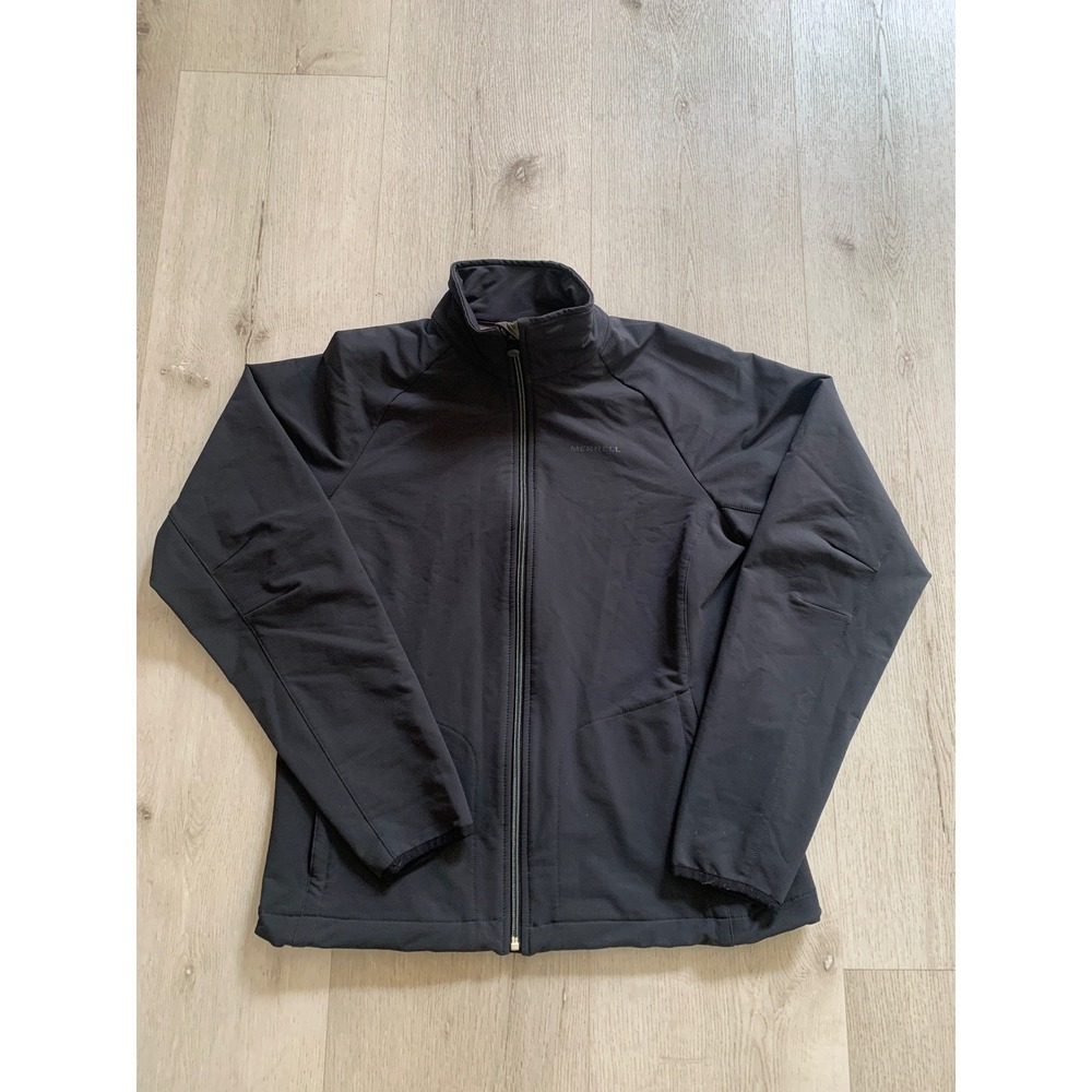 Merrell Womens Full Zip Softshell Jacket Gray Size M Hiking Outdoor Activewear